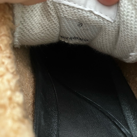 Beige and maroon Rag & Bone Sherpa sneakers - Picture 11 of 13